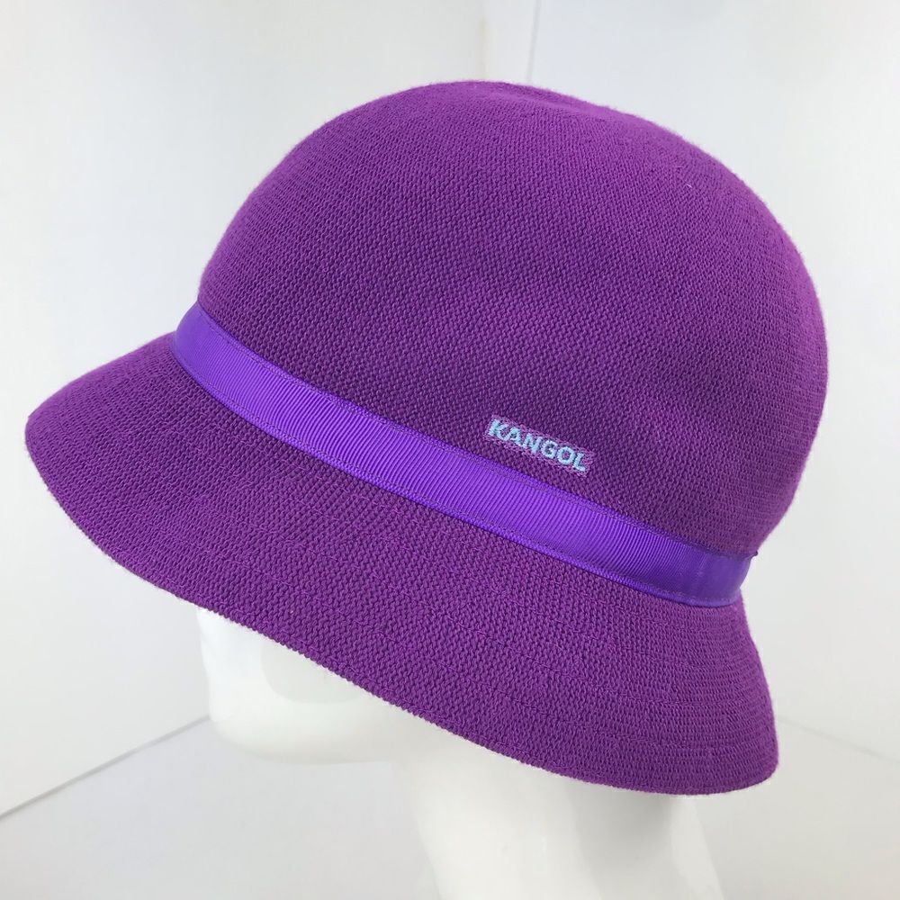 Kangol Grapeseed Purple Bamboo Cloche Girl’s Hat NEW